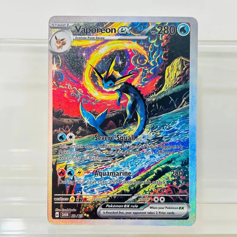 10Pcs (Charizard Mewtwo Gengar Vaporeon) DIY Holographic Texture Cards Perfect Condition Premium Anime Collection Card