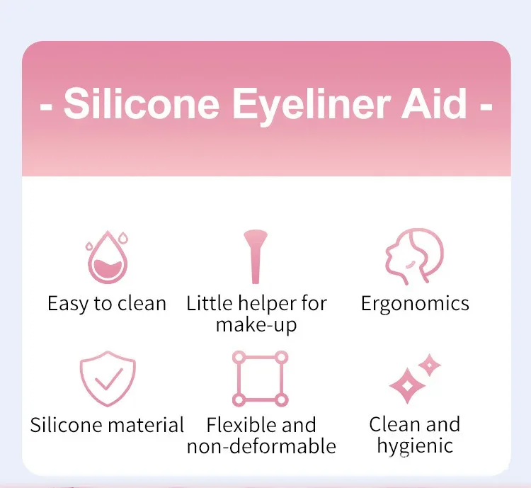 New Beginner-Friendly Multifunctional Makeup Eyeliner Assistance & Lash Stamp Tool with Positioning Silicone Eyeliner Guide