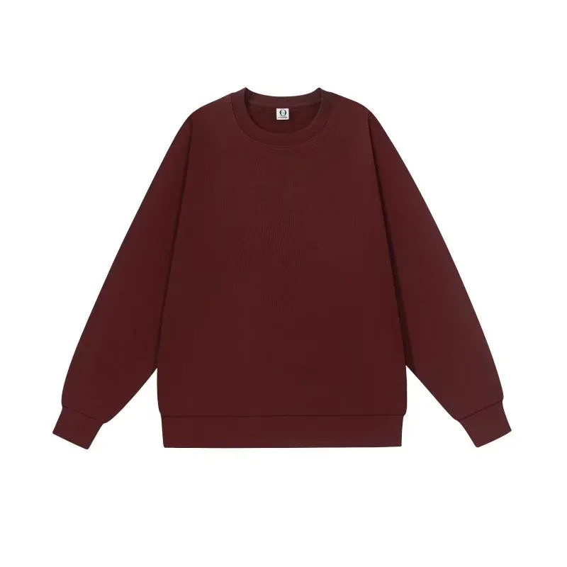 300 grams retro trendy round-neck hoodie stylish and simple casual sportswear shirt custom DTG printed with logo
