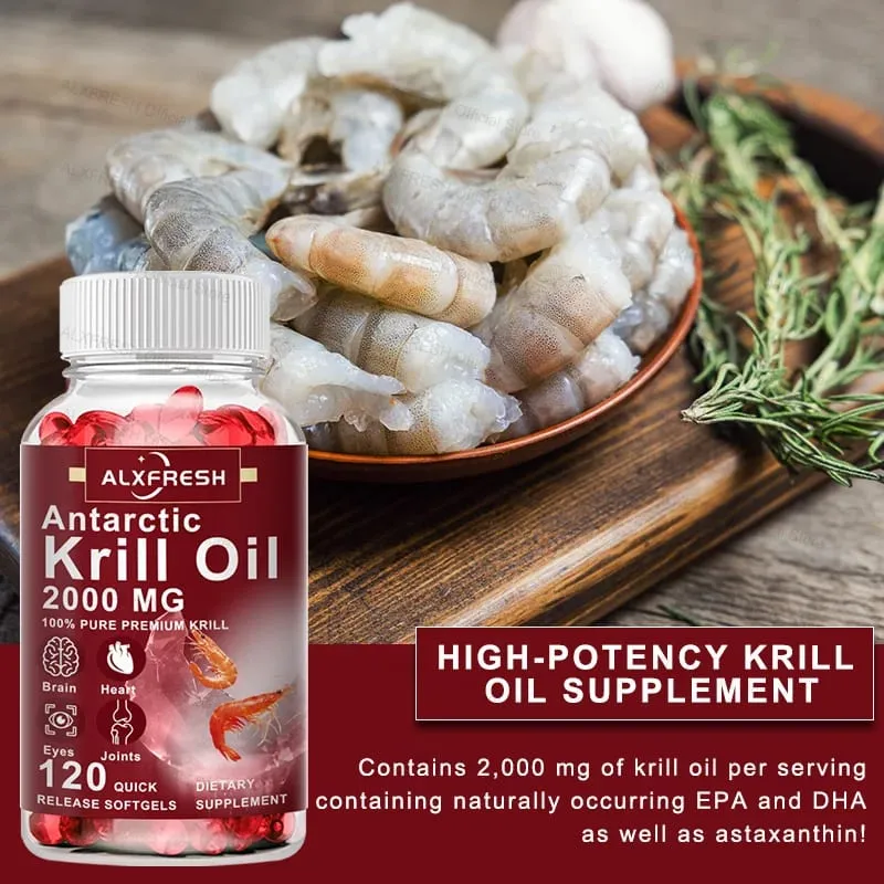 Krill Oil Capsules Improve Cholesterol Mood Antidepressant Effects Cardiovascular Protection Brain Cognitive Anti-inflammatory