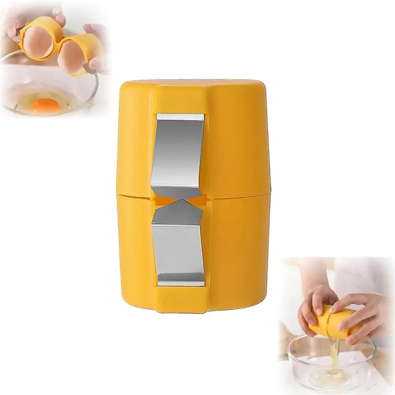 1/2pcs Multifunctional Egg Shell Opener Handheld Egg Cracker Separator Tool Eggshell Cutter Easy Open Kitchen Gadget for Raw Egg
