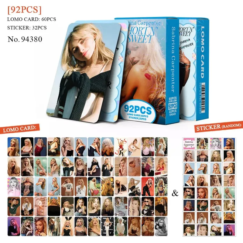 92 European and American style cards of Sabrina Carpenter photo cards LOMO cards celebrity photo cards fan collectible gift