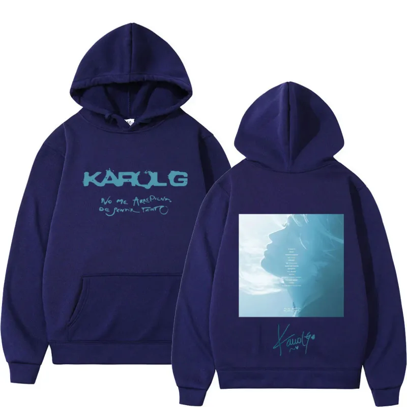 Karol G Album No Me Arrepiento De Sentir Tanto 2026 Hoodie Men Women Vintage Fashion Pullover Winter Loose Casual Sweatshirts