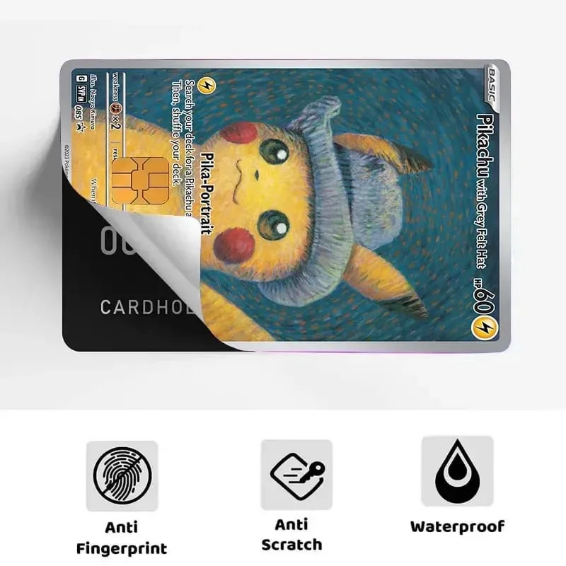 Credit Card Skin Stickers for VISA JCB MasterCard Bank Debit Card and Other IC Magnetic Card Anime Decorate Anti-degaussing