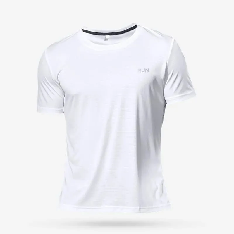 Men's Quick Dry Sports T-Shirt Short Sleeve Breathable Moisture Wicking Lightweight Gym Running Workout Top