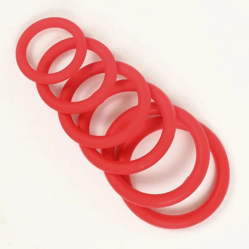 New 6pcs Silicone Penis Ring Ejaculation Delay Cock Rings Dick Erection Cockring Male Chastity Adult Sex Toys for Men — image 8