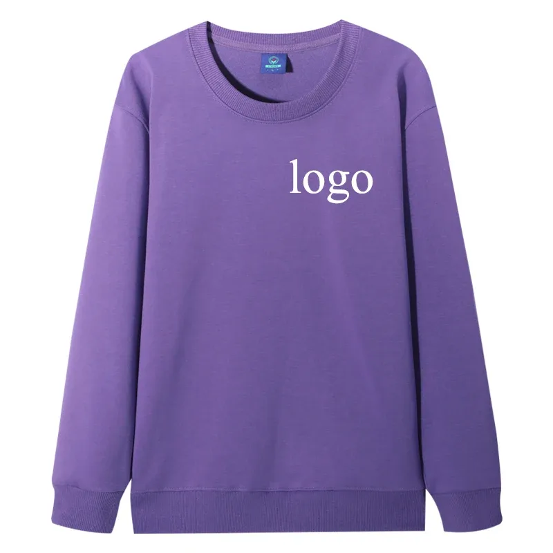 Customized Round Neck 60% Cotton Hoodies Men Fashion Printed Loose Long Sleeve Pullover Women Personality Streetwear Sweatshirts