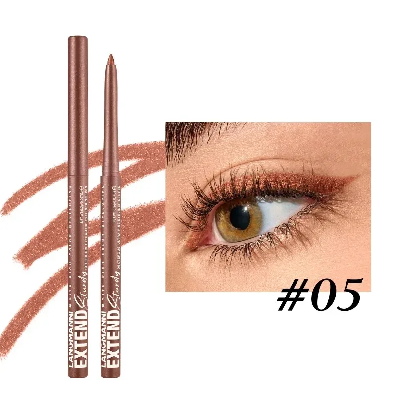 Glide-On Gel Eyeliner Pencil Ultra-Smooth Waterproof Lasting Liner for Waterline & Lash Line Fade-Resistant All-Day Wear Makeup