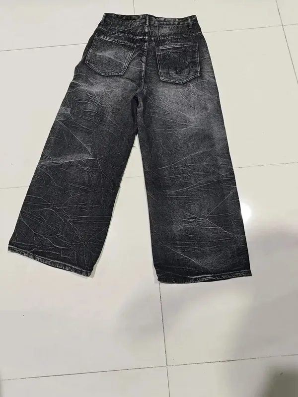 Y2K Ghost Jeans Vintage Relaxed Fit Unisex Jeans High-Street Spider Embroidery Hip-Hop Streetwear A