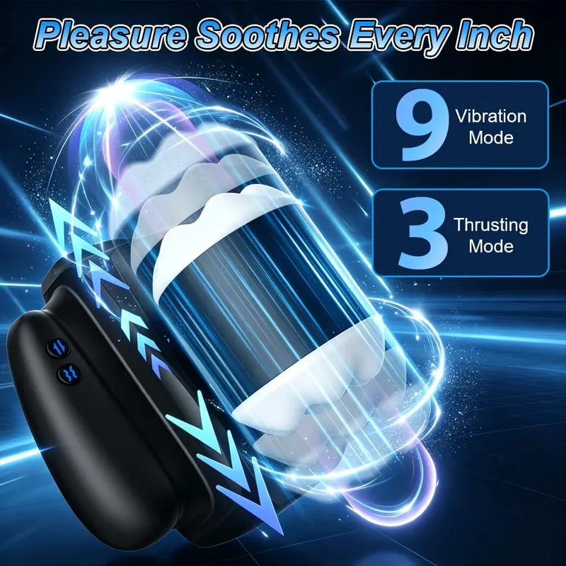 9 Frequencies Automatic Telescopic Vibrating With phone holder Male Masturbator Cup Penile Stimulator Adult Sex Machine for Men