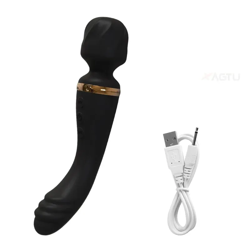 2 in 1 AV Wand Vibrator for Women Clit G-Spot Vagina Stimulator Nipples Breast Massager Female Masturbator Sex Toy for Women