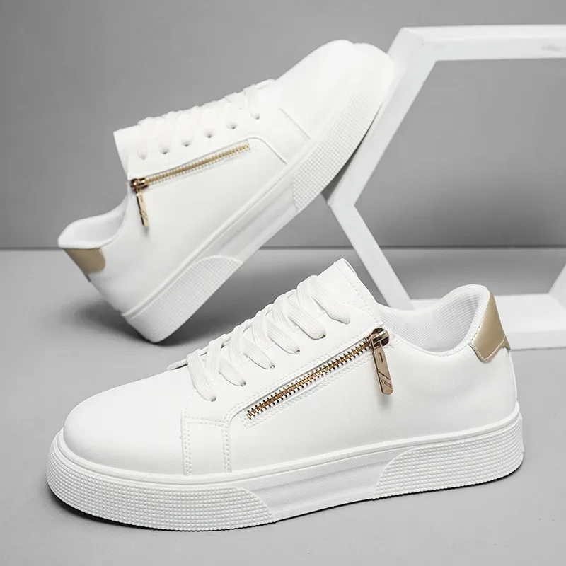 plus Size Men's Casual Work Shoes 2026 Spring Autumn Fashionable Versatile Youth Board Shoes Comfortable Slip-On Office Footwear