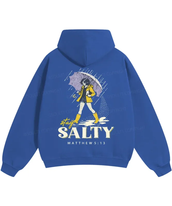 Stay Salty Manga Printed Hoodies Harajuku Christianity Matthew 5:13 Streetwear Fall Fleece Hooded Pullover Men Women Clothing