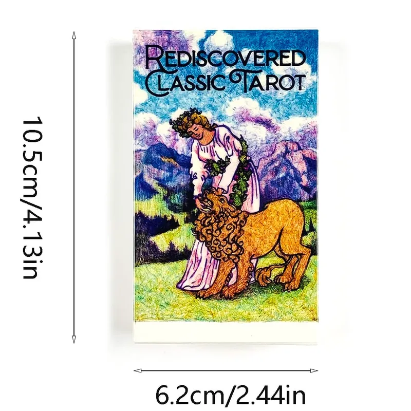 Rediscovered Classic Tarot Cards 78 Card Vintage Art Style English Edition Divination Board Game Perfect for Spiritual Practice