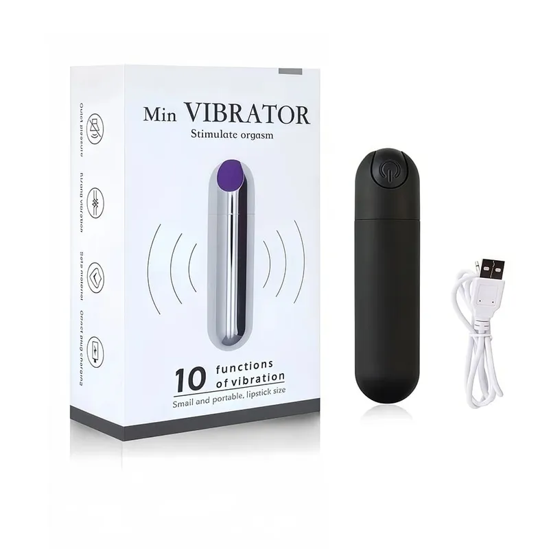 USB-laddning 10-hastigheter Mini Bullet Vibrator Uppladdningsbar Trådlös Vibrerande Anal Plugg Klitoral Stimulator Sexleksaker för kvinnor för vuxna