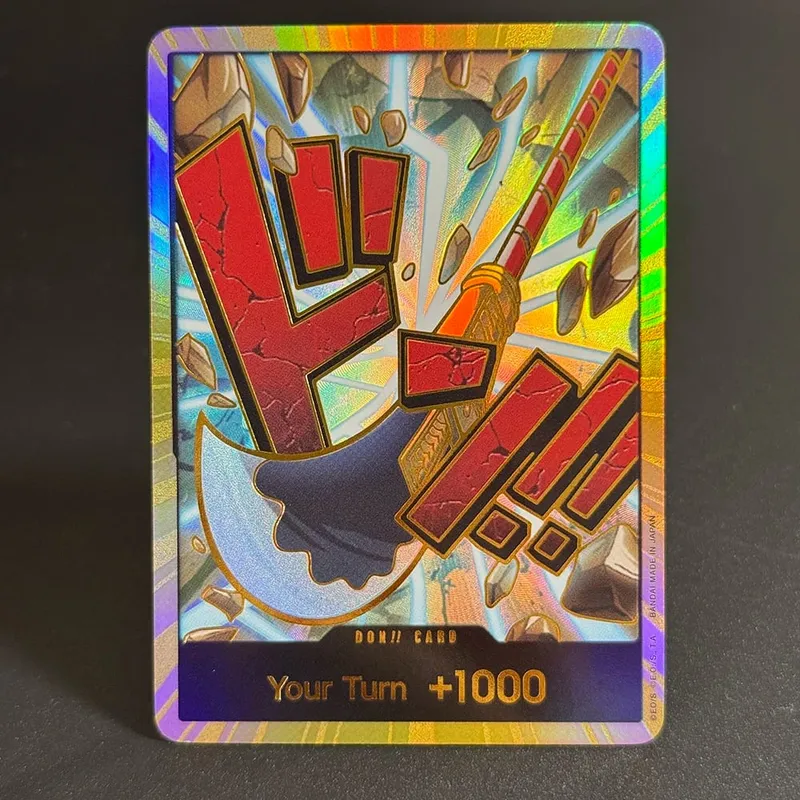 10PCS DON OPCG English TCG Gold DON!!! Collection Cards Zoro Ace Doflamingo Rebecca FOIL NM Refraction Flash Cards ToyGifts OPCG