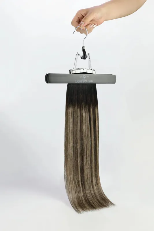 Moresoo Tape in Hair Extensions Real Human Hair 12-24in 30G&50G Double Sided Tape PU Skin Weft Tape in Hair Extensions Straight
