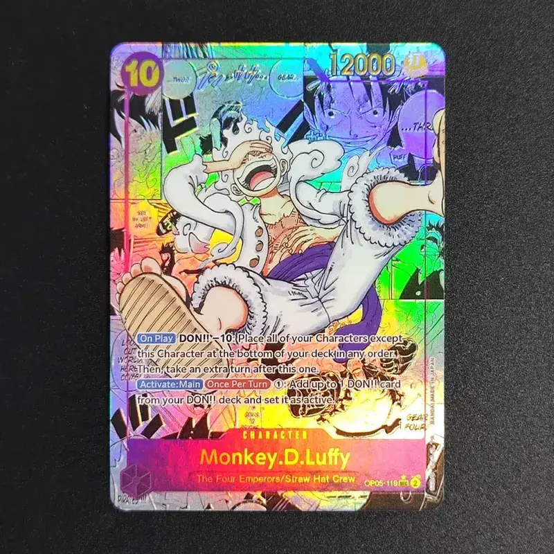 ONE PIECE CARD Game Gold Manga Teach Luffy Op09-093 OP05-119 SEC English Collection OPCG Anime Cards