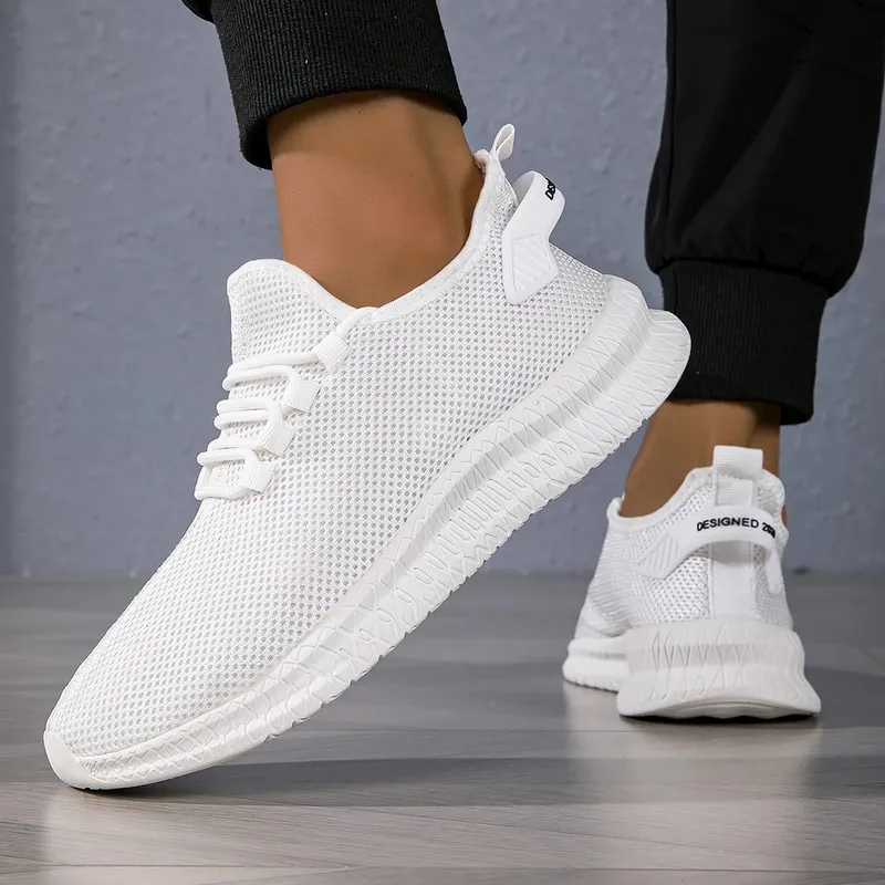 Mens Running Shoes Breathable Lightweight Sports Shoes Anti Slip Comfortable Gym Training Walking Sneakers for Men