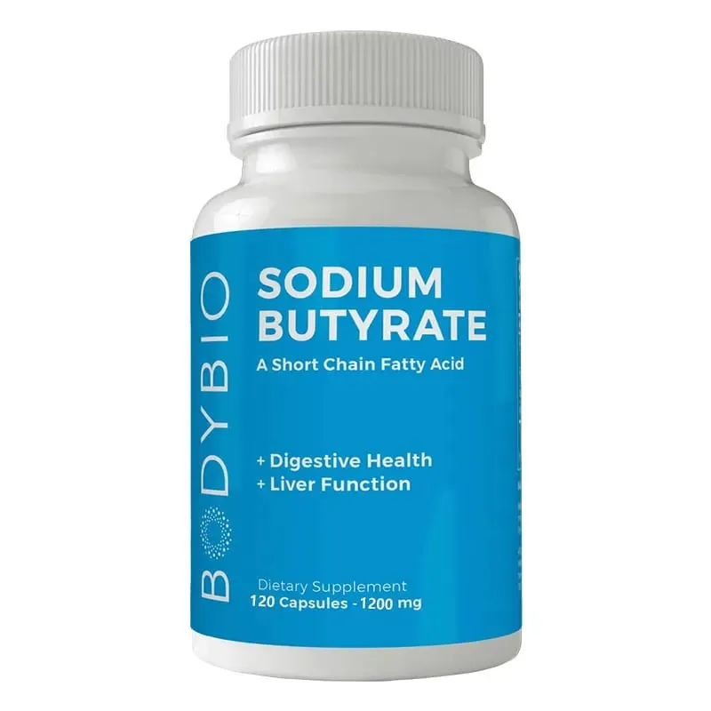 Sodium Butyrate Supplement Capsules for Digestion Health Supportloat Gas & Constipation Relief 120 Capsules