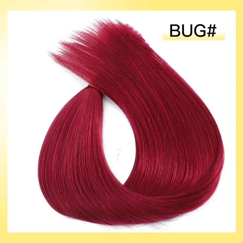 Inget inslag vietnamesiskt hår Mänskligt hår Bulk 613 100% Virgin Remy Rakt hår Bulk 99j Real Natural Hårförlängning Grått blont hår