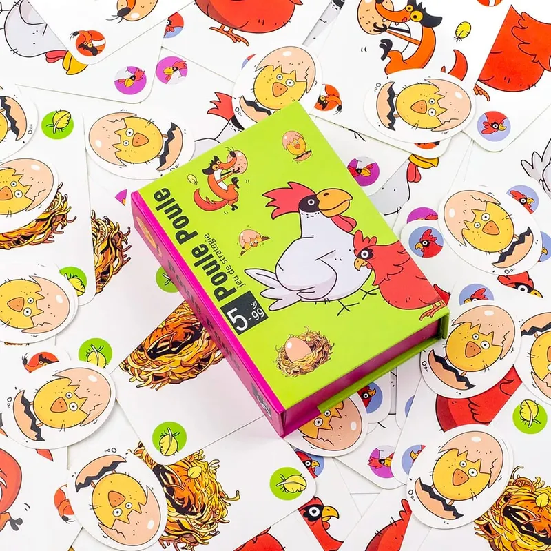 Hot board games Chicken Chiu Chiu Board Game Piou Piou Casual Party Cards Game Intellectual Toys Gifts 12.1*8.7cm