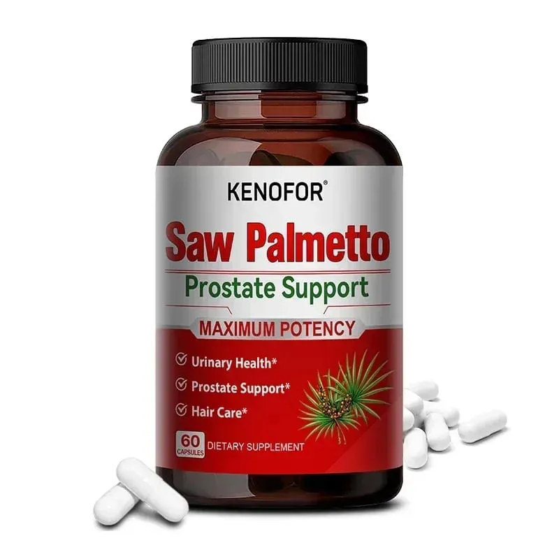 Saw Palmetto Capsules - สุขภาพต่อมลูกหมากชายป้องกันผมร่วงและบรรเทาความผิดปกติของปัสสาวะบ่อย Hair Care