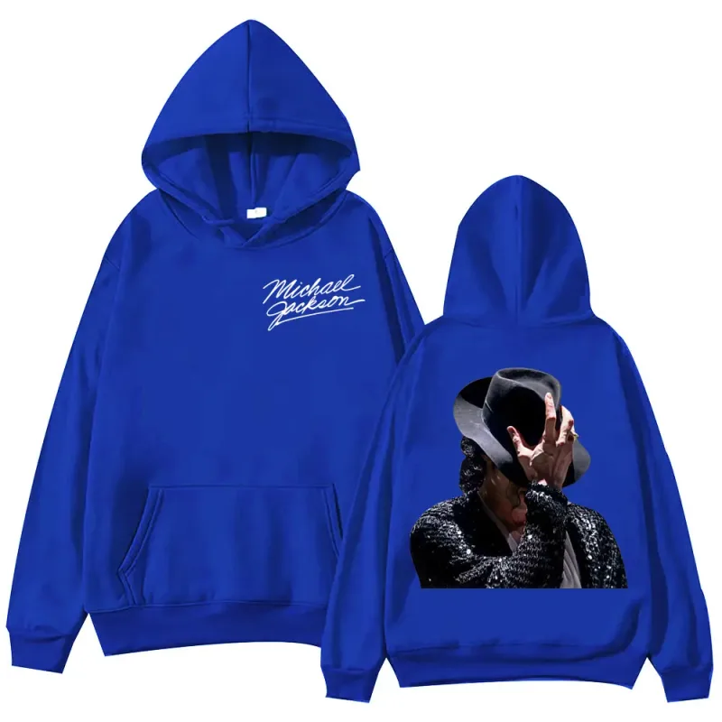 90's Singer Michael Jackson Graphic Hoodies Fashion Rock Vintage Hooded Sweatshirts Men Women Casual Fleece Oversized Pullovers
