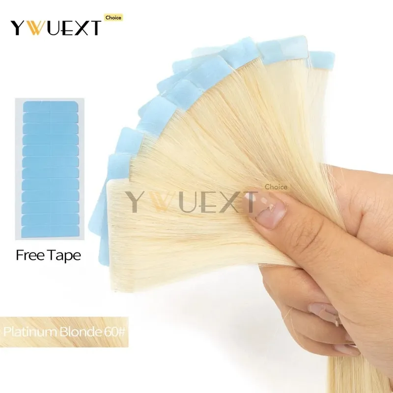 Invisible Tape in Human Hair Extensions PU Skin Weft Hair 12-20 inches Natural Straight Seamless Tape Human Hair 10pcs/pack