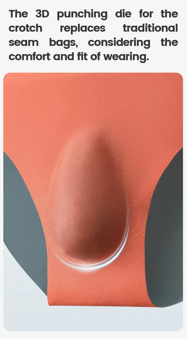 Men's ice silk seamless underwear 3D punch mold triangular underpants summer thin bottom pants Men's sports shorts