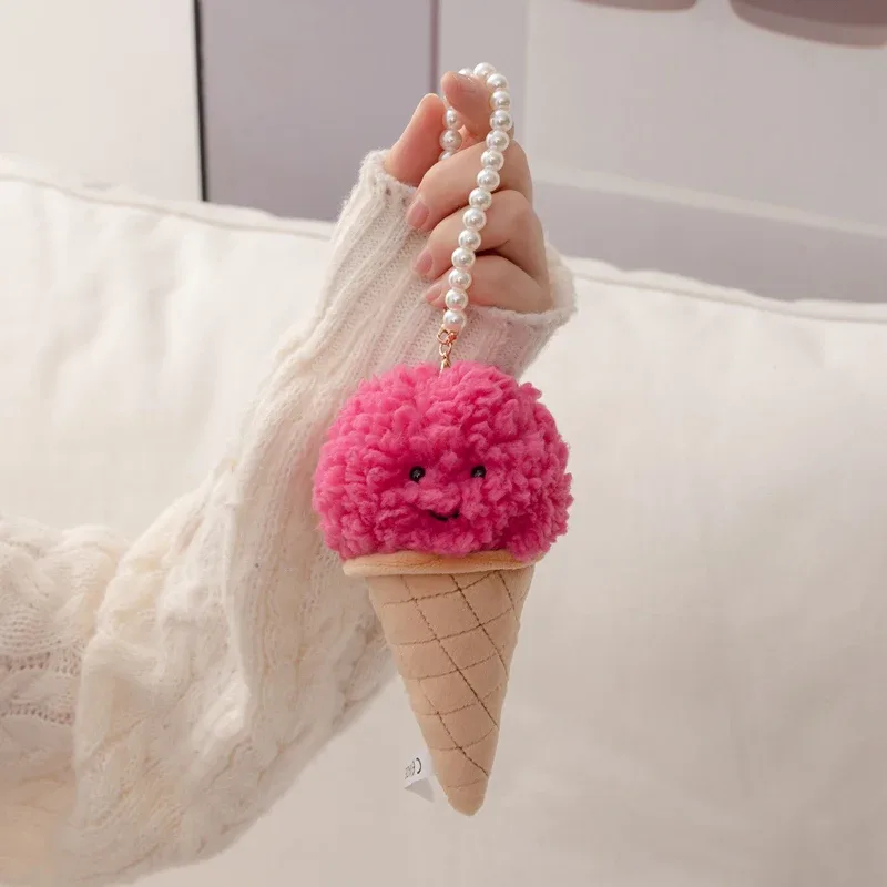 Lindo dibujo animado helado juguete de peluche comida rellena Snack almohada cojín cono niños juguetes Kawaii decoración de la habitación regalo de cumpleaños para niños
