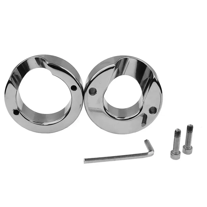 Sex Toys for Men Cock Lock Ring Testis Weight Stretchers Scrotum Pendant Ball Penis Trainer Restraint Stainless Steel Sexy Rings