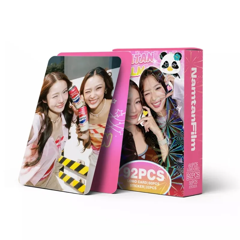 92Pcs NamtanFilm Lomo Card Pack 60 Thai GL Idol Photocards 32 Cute Stickers Thai Girl CP Fan Merch Gifts For Fans