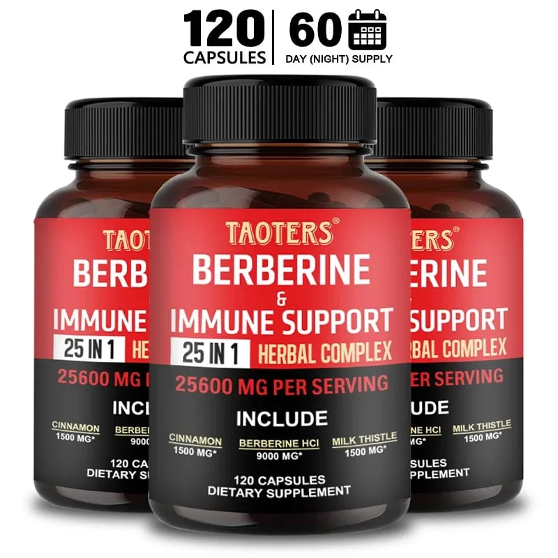 Berberine Capsules Contain Ceylon Cinnamon and Milk Thistle To Support Glucose Balance Liver Health Digestion and Weight Loss