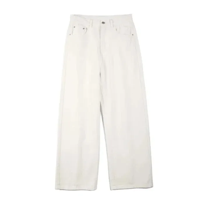 100％ Cotton Men's Baggy Straight Jeans Comfortable Soft Casual Pants Fashion Korean White Brown Denim Trousers Male Clothing
