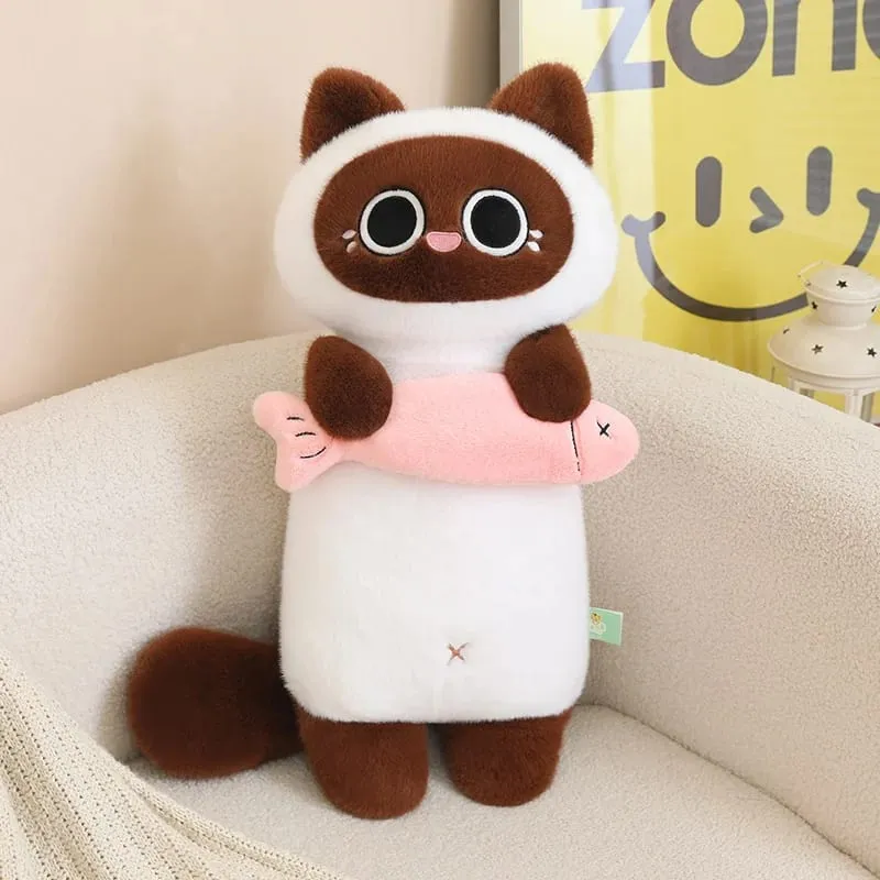 Cat Plush Toys Adorably Cat Stuffed Pillow Kawaii Soft Sofa Cushion Home Decor Toys Accompany Sleep Toy Birthday Gifts — image 5