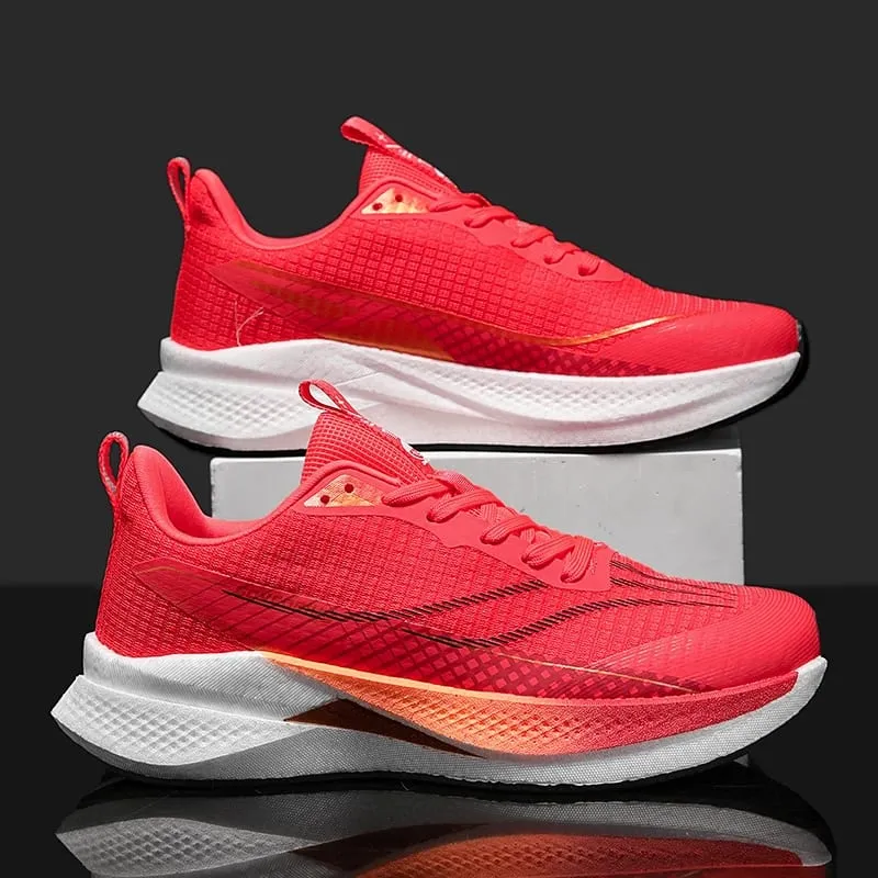 Men Carbon Plate Running Shoes Breathable Women Athletic Tennis Sneakers Cushion Sport Trainers Outdoor Marathon Jogging Shoes