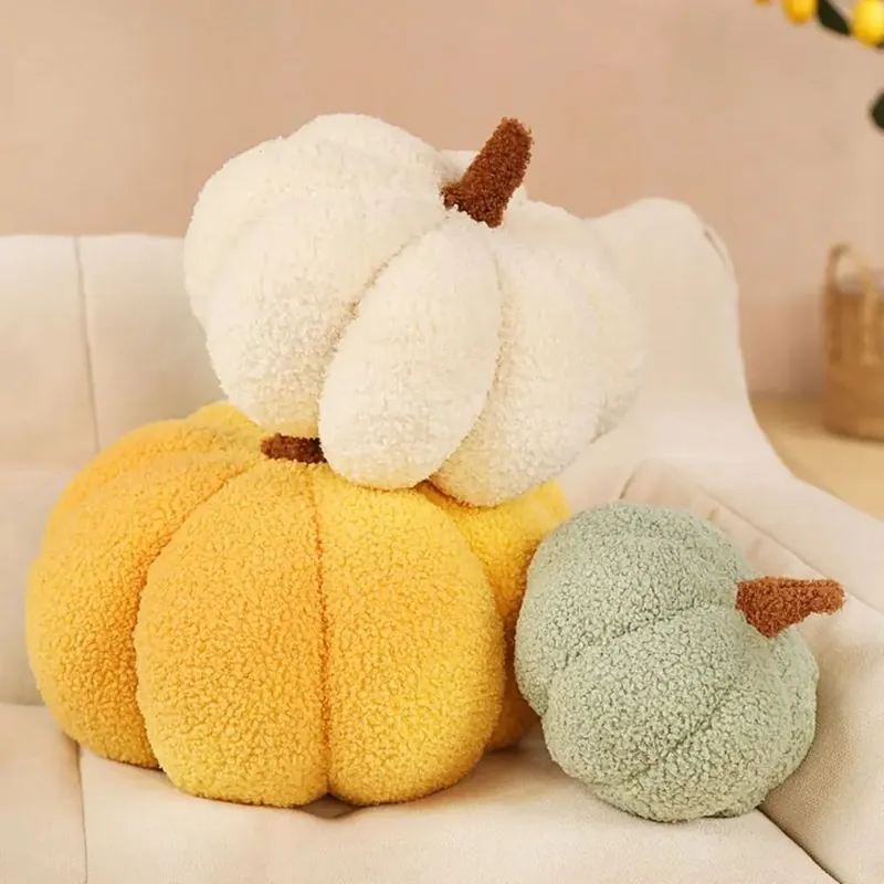 New Cotton Stuffed Pumpkin Pillow Cute Soft Pumpkin Plush Pillow Simulated Pumpkin Soft Back Cushion