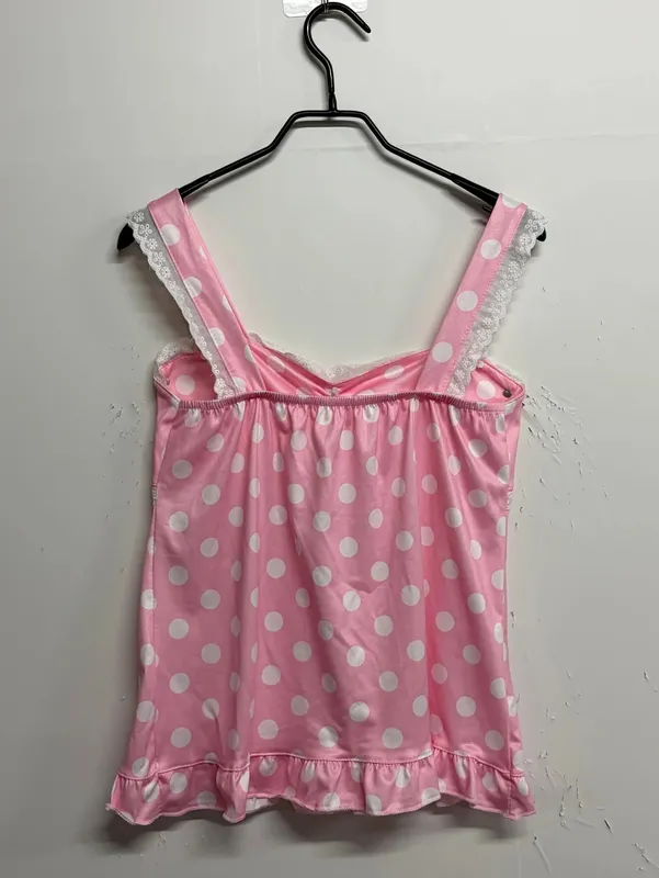 Y2k Women Summer Goth Print Sweet Tank Top Harajuku Sleeveless Crop Off Shoulder Strap Camisole Baby Tees Vest 2000s Clothes — image 5