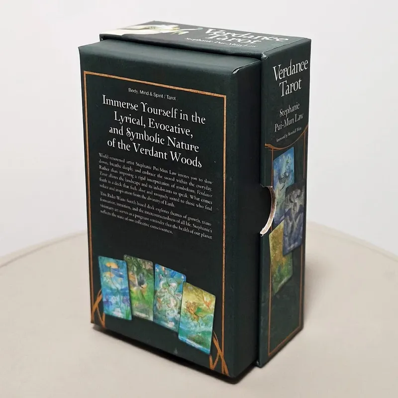Verdance Tarot Deck in Rigid Box 78 Pcs Lyrical Nature-Inspired RWS Tarot Cards Double-embossed Cardstock 12*7cm