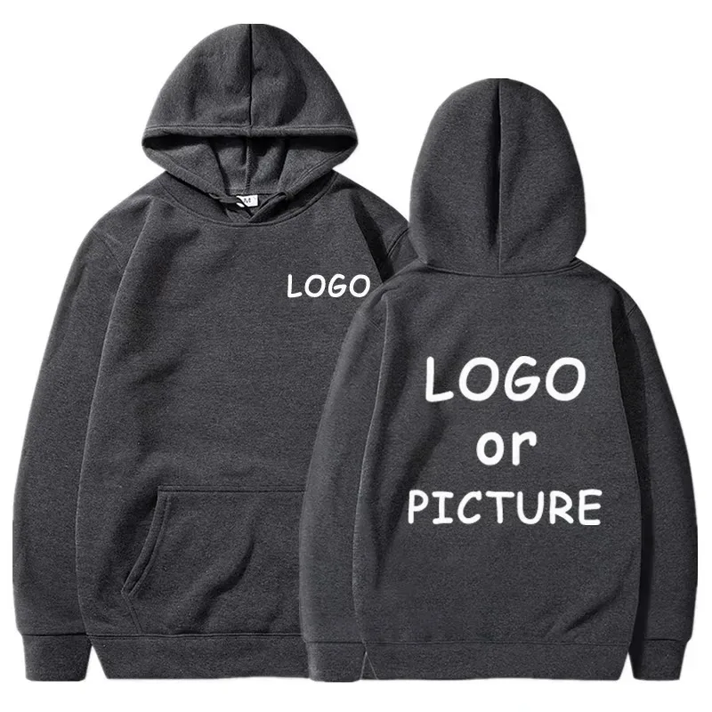 Custom logo printed men's women's casual hoodies long sleeve hoodies autumn and winter personalized street style sweatshirts.
