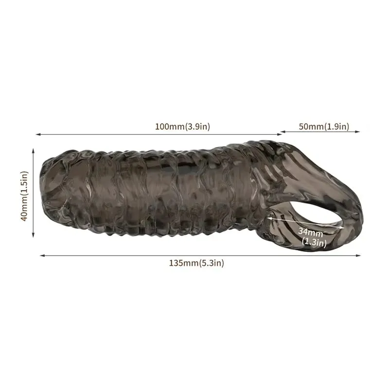 Male Realistic Penis Sleeve Extender Cock Sleeve Dick Enlargement Delay Ejaculation Cock Rings Reusable Condom Sex Toys For Men