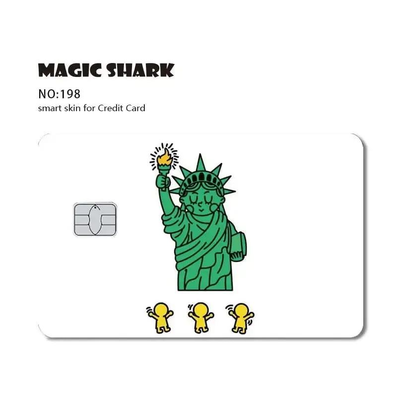 Magic Shark Poke Dog マット PVC 耐衝撃ステッカー フィルム スキンカバー デビット クレジット バンク カード用 色褪せなし