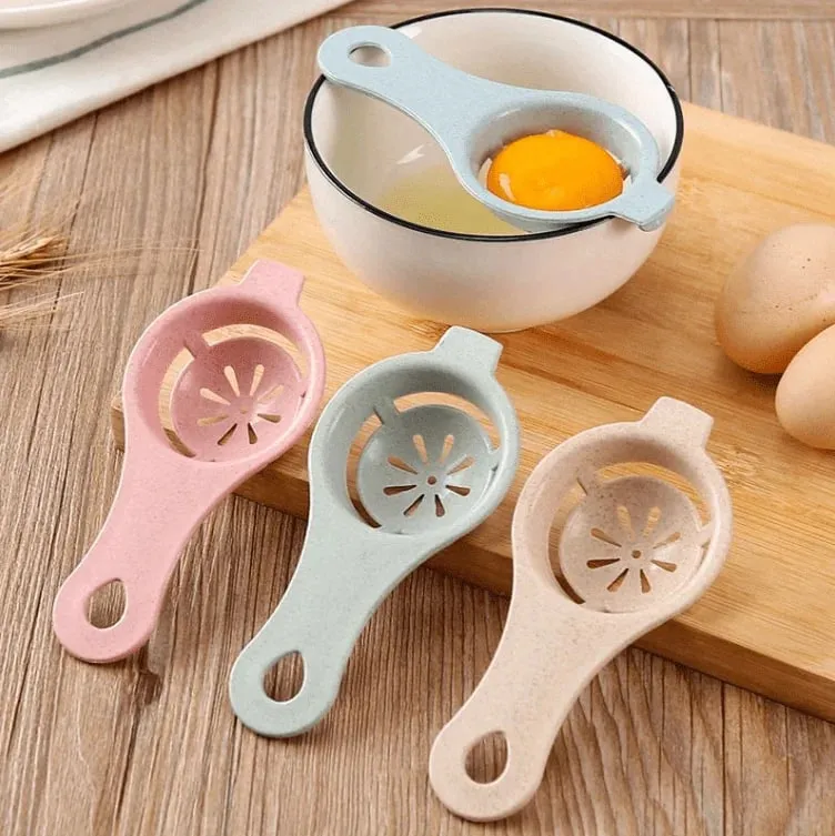 1pc Sustainable Wheat Straw Egg Separator - Easy Yolk & White Filter For Baking Kitchen Gadget