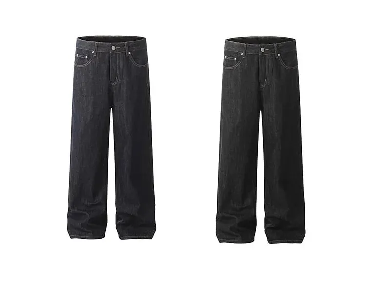 American Washed Retro Classic Straight Loose Autumn And Winter Men's And Women's Jeans