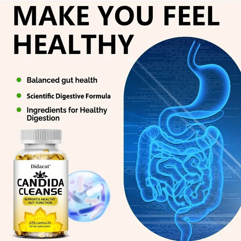 Candida Cleanse-Contains Natural Herbs and Probiotics To Support Healthy Bowel Function and Immune Health Suitable for Unisex