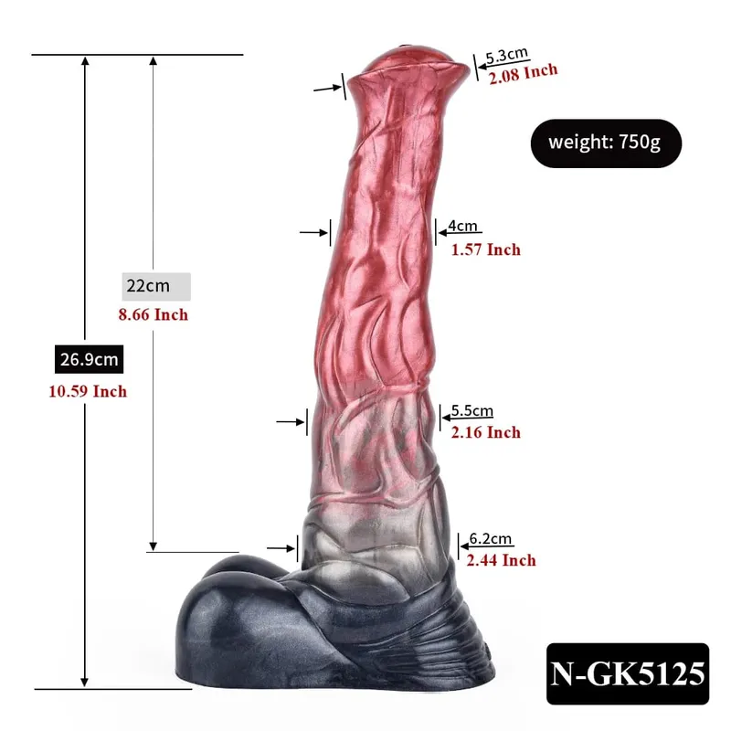 Silicone Horse Dildo Long Penis Anal Plug Huge Knot G-spot Vaginal Stimulator with Suction Cup Adult Sex toy for Women Men