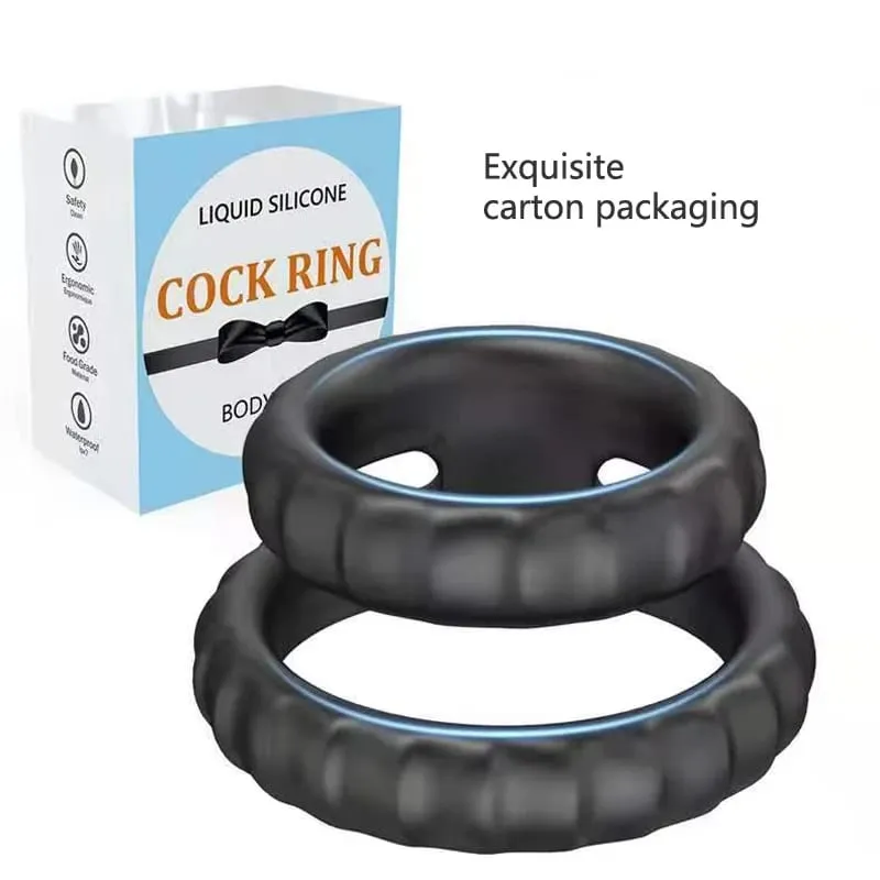 Semen Lock Ring Penis Enlargement Cock Ring Black Liquid Silicone Lock Ring Mens Delayed Ejaculation Sex Toy For Men Adult Toy