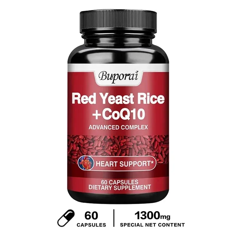 Red Yeast Rice with CoQ10 Supplement - Antioxidant Support for Energy and Heart HealthSupplementsSupplements