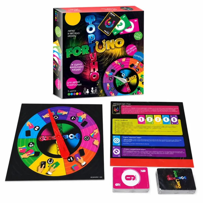 Fortuno Spin Wheel kártyatársasjáték Színegyeztetési stratégia Családi Gyerekek Felnőtt Buli Utazás Orosz változat